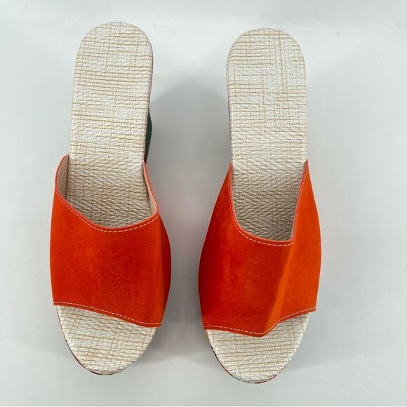 SHEIN Women’s Colorful Paisley Floral Slip-On Platform Wedge Sandals Size 8.5 - Picture 3 of 14